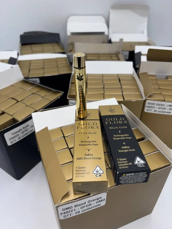 Gold Flora Disposable Pen